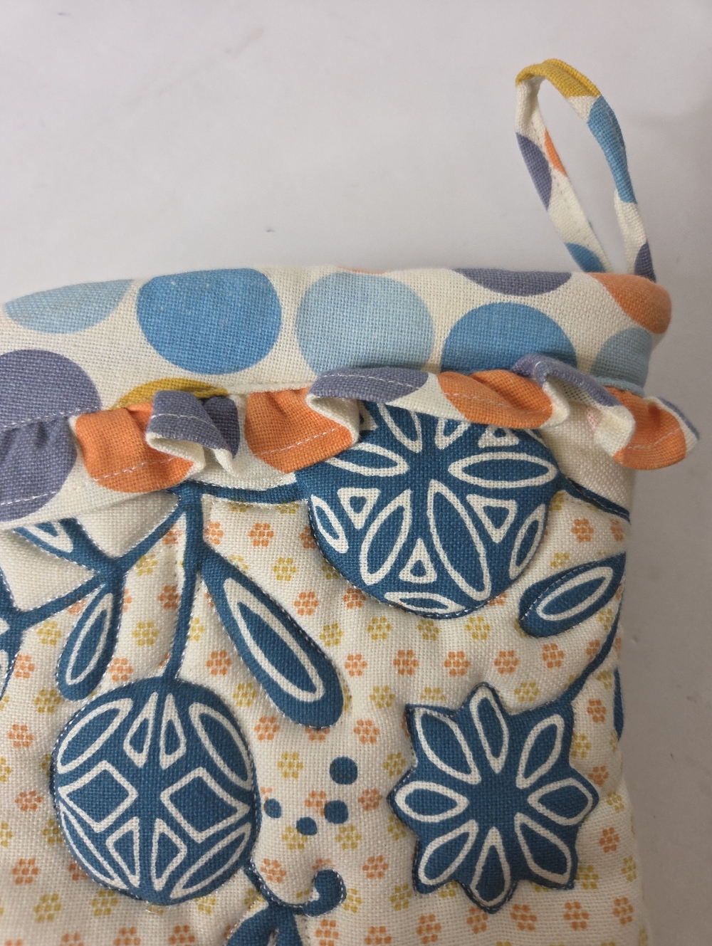 Anthropologie Bohemian Floral Quilted Cotton Potholder And Mitt Set NWOT - Picture 3 of 7